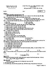 Đề kiểm tra giữa học kỳ II môn Khoa học tự nhiên Lớp 8 - Mã đề 142 - Năm học 2019-2020 - Trường THCS Bắc Sơn